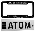 Black Coated Zinc Alloy License Plate Frame (Overseas Production)